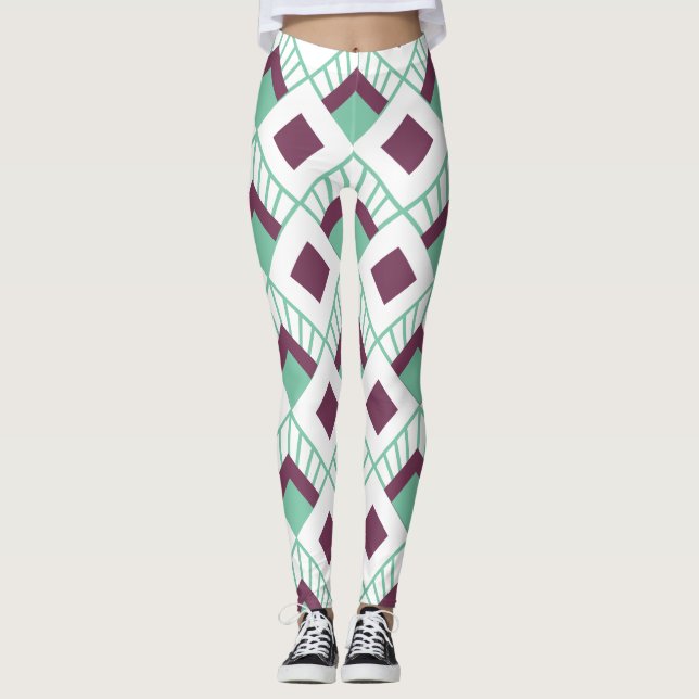 Art Deco Fans Leggings (Vorderseite)