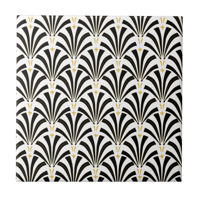 Art Deco Fans Palmetto der 1920er Jahre Fliese (Vorderseite)