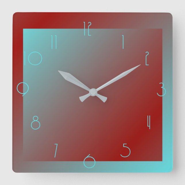 Art Deco Farbe Wand Uhr (Vorderseite)
