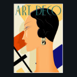 Art Deco Fashion 03 Poster<br><div class="desc">Während der 1920er und 30er Jahre, als der Deko auf seinem Höhepunkt war, war sein Einfluss überall, von der Architektur bis zur Mode, vom Design von Haushaltswaren bis hin zur Werbung. So modern wie immer, ist es gestraffte Eleganz noch heute bei uns.</div>