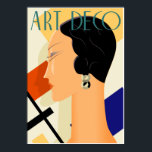 Art Deco Fashion 03 Poster<br><div class="desc">Während der 1920er und 30er Jahre,  als der Deko auf seinem Höhepunkt war,  war sein Einfluss überall,  von der Architektur bis zur Mode,  vom Design von Haushaltswaren bis hin zur Werbung. So modern wie immer,  ist es gestraffte Eleganz noch heute bei uns.</div>