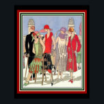 Art Deco Fashion Design Poster 16 x 20<br><div class="desc">Farbenfroh, Art Deco, Modedruck. Poster 16 x 20</div>