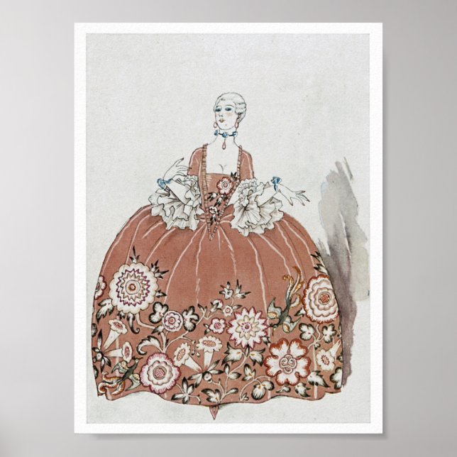 Art Deco Fashion Illustration Poster (Vorne)