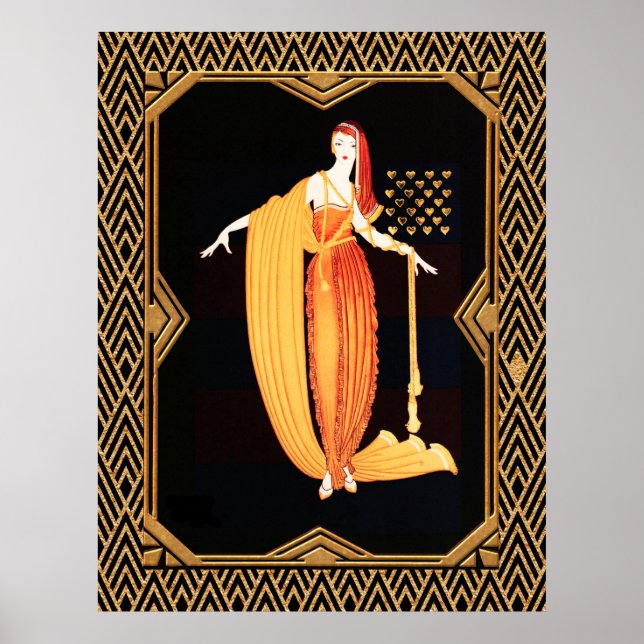 Art Deco Fashion Plate Poster (Vorne)