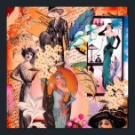 Art Deco Fashion Scene Poster<br><div class="desc">Art Deco Mode Szene,  Time Gone By Wall Art. Art Deco Stil themed 20 und 30er Jahre Clip Art in mehrfarbiger Ausstellung.</div>