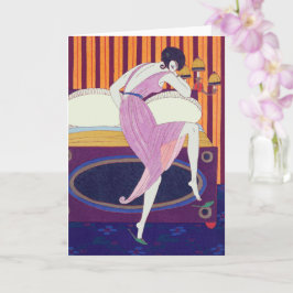 Art Deco Fashion Zeichnend von George Barbier Card Karte