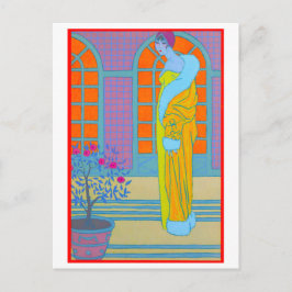 Art Deco Fashion Zeichnend von George Barbier Post Postkarte