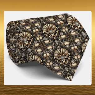 Art Deco Faux Seidenkrawatte Luxus Herrenmode Krawatte