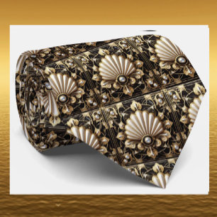 Art Deco Faux Seidenkrawatte Luxus Herrenmode Krawatte
