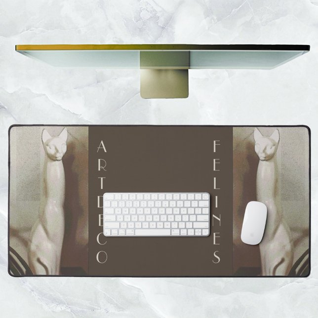 Art Deco Felines Vintag Cat Schreibtischunterlage (Von Creator hochgeladen)