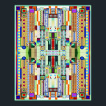Art Deco: Festes Glas 2 Poster<br><div class="desc">16" x 20" Plakat eines Buntglaskunst mit Art-Deco-Flair, erinnert an einige Werke der 20er Jahre. Siehe dazu passend gewickelte Leinwand, Acrylwandkunst, Metallwandkunst und Wanddekal. Sehen Sie sich die gesamte Dieses & Dieses Poster Kollektion im Bereich ART & POSTERS an.</div>