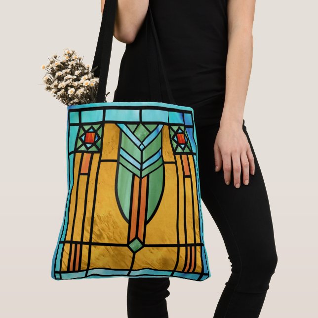 Art Deco: Festes Glas 3 Tasche (Von Nahem)