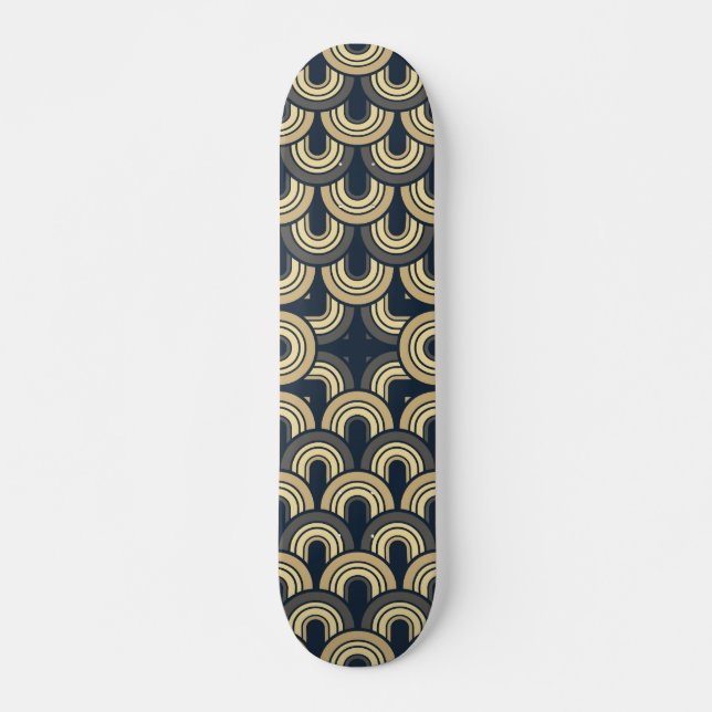 Art Deco Fifties Retro Abstrakt Art 2 Skateboard (Vorne)