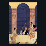 Art Deco Fine Dining Poster<br><div class="desc">Art Deco Fine Dining Poster. Das Design des berühmten französischen Schauspielers und Illustrators George Barbier besticht durch eine Pariser Speiseszene während der 1920er Jahre. Eine wunderschöne Darstellung der französischen Haute Couture während der rauschenden zwanziger Jahre.</div>