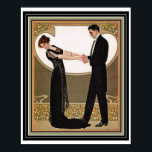 Art Deco "First Dance" Poster 16 x 20<br><div class="desc">Art Deco Print/ Poster mit dem Titel "First Dance" 16 x 20. Kann in anderen Größen erhältlich sein.</div>