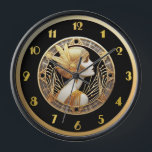 Art Deco Flapper Style Uhr<br><div class="desc">Ich habe diese schöne Art Deco Flapper Stil Uhr in Gold und schwarz Farbe erstellt. Diese Uhr würde in jedem Zimmer des Hauses sehr elegant aussehen und würde vor allem mit der modernen Deko-Wohngestaltung passen.</div>