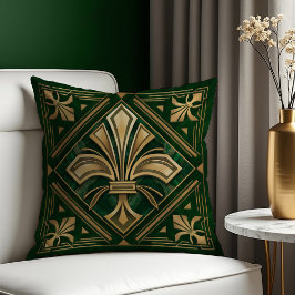 Art Deco Fleur-de-lis Kissen