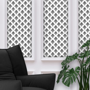 Art Deco Fleur-de-lis Schwarzes Muster Tapete
