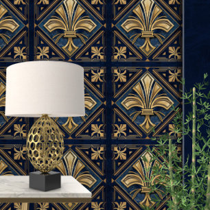 Art Deco Fleur-de-lis Tapete