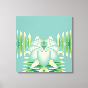 Art Déco Fleur Fractale Lotus Menthe
