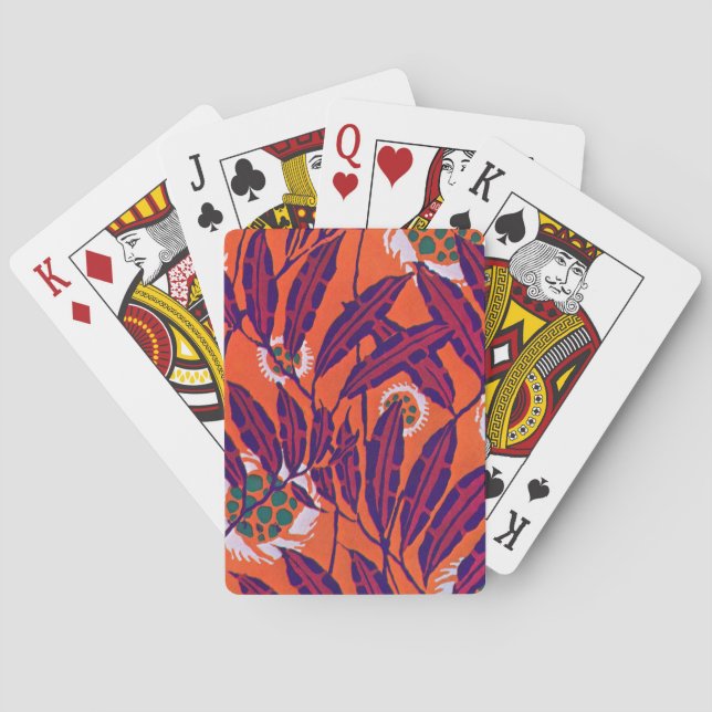 Art Deco Flora von Séguy Spielkarten (Rückseite)
