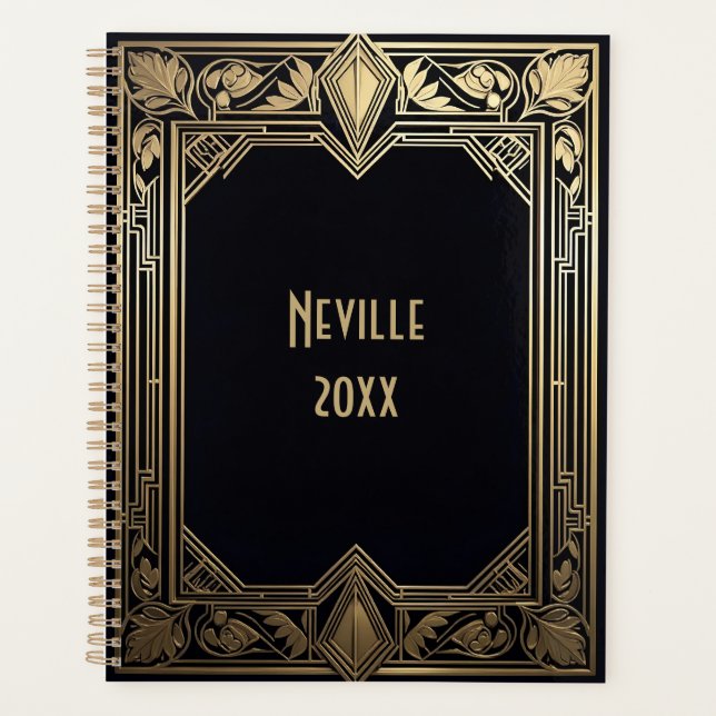 Art Deco Floral Frame Planer (Vorderseite)