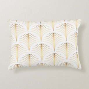 Art Deco Floral: Goldene Eleganz. Dekokissen