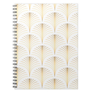 Art Deco Floral: Goldene Eleganz. Notizblock