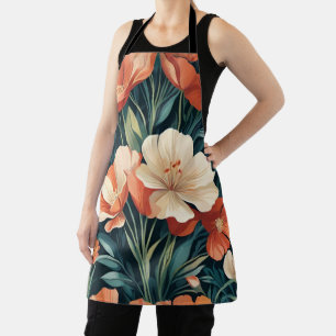 Art Deco Floral Schürze