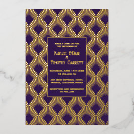 Art Deco Foil Wedding/Anniversary/Party Einladung