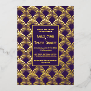 Art Deco Foil Wedding/Anniversary/Party Einladung