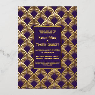 Art Deco Foil Wedding/Anniversary/Party Einladung