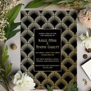 Art Deco Foil Wedding/Anniversary/Party Einladung