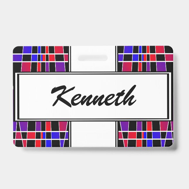 Art Deco "Fractured" von Kenneth Yoncich Ausweis (Vorderseite)