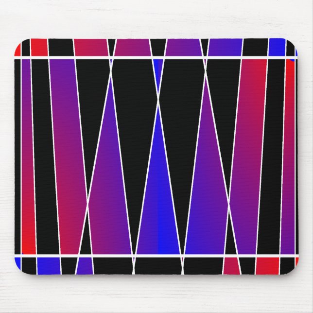 Art Deco "Fractured" von Kenneth Yoncich Mousepad (Vorne)