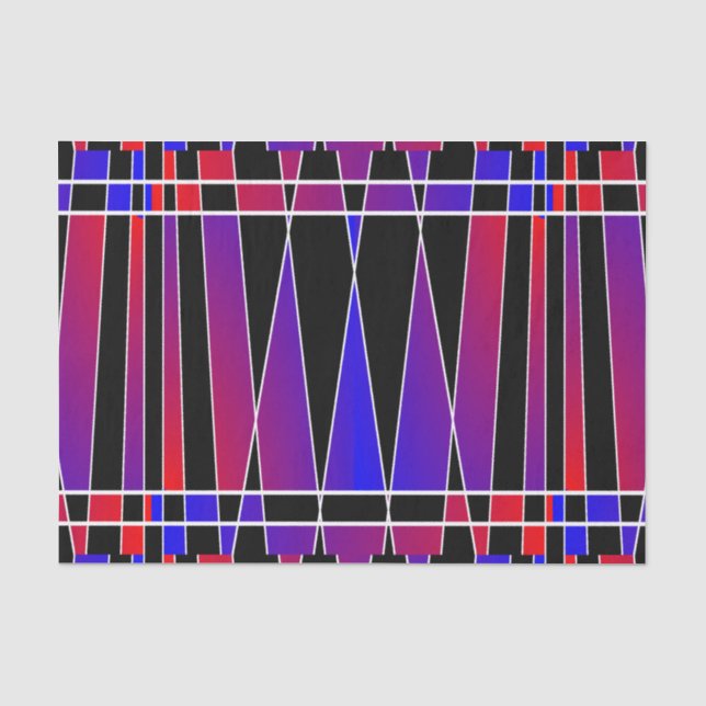 Art Deco "Fractured" von Kenneth Yoncich Seidenpapier (Vorderseite)