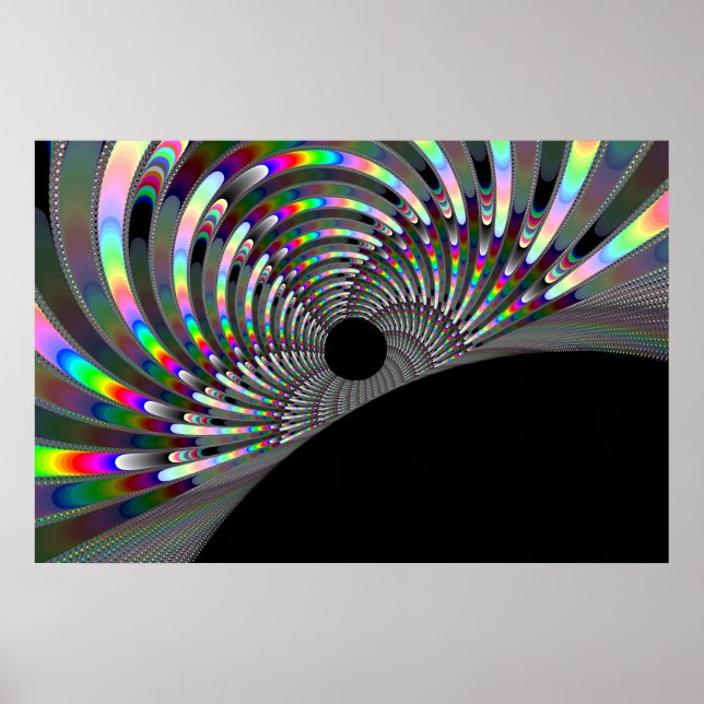 Art Deco Fraktal Poster (Vorne)