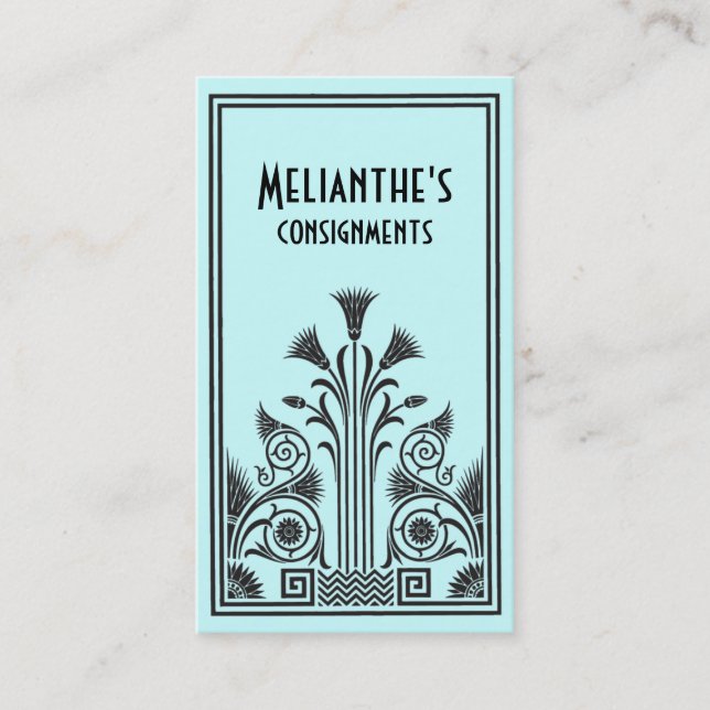 Art Deco Frame Business Card Visitenkarte (Vorderseite)