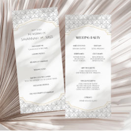 Art Deco Frame Hochzeitsprogramme