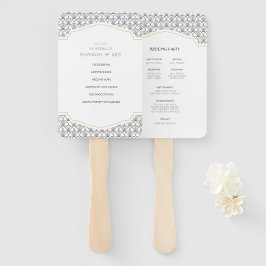Art Deco Frame Hochzeitsprogramme Fächer