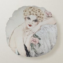 Art Déco français Louis Icart Coussin : La Belle R