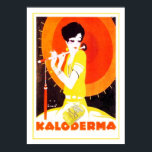 Art Deco Frau mit Schirm Poster<br><div class="desc">Ein Werbeplakat für eine deutsche Seife (Seife). Dieses Bild ist hell und kühn. Das Hotel liegt sehr zentral und ist sehr zentral gelegen. Kaloderma Seife,  gegründet um 1920 von Jupp Wiertz (1888-1939).</div>