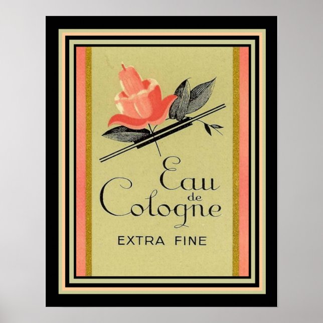 Art Déco French Cologne Ad 16 x 20 (Devant)