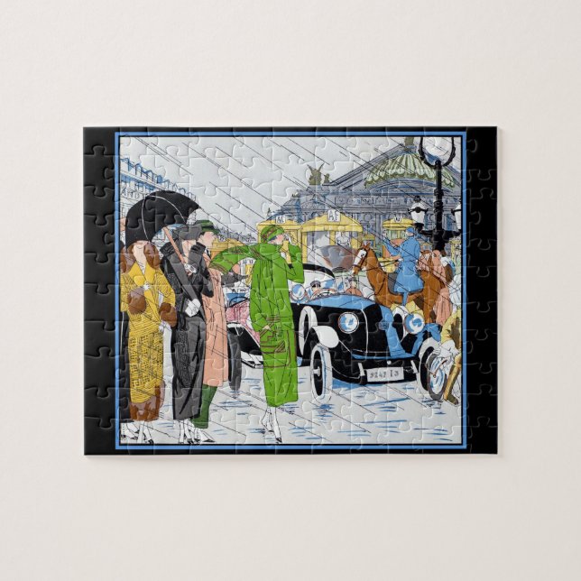 Art Deco French Fashion Paris Scene (Horizontal)