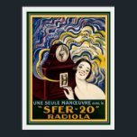 Art Deco French Radiola Poster 12 x 16<br><div class="desc">Schöne,  Vintage,  französische Deko-Werbung für Radiola 12 x 16</div>