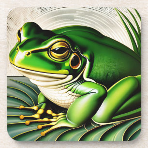 Art Deco Frosch Getränkeuntersetzer