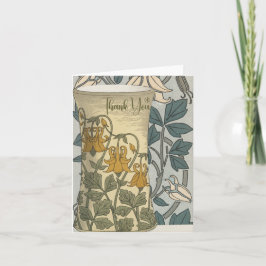 Art Deco Garden Vase Vielen Dank Anmerkungen Dankeskarte