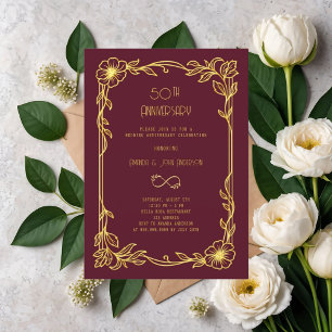 Art Deco Gatsby burgundy 50. Hochzeit