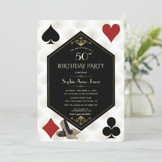 Art Deco Gatsby Casino Royale Poker Einladung