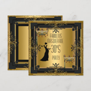 ART DÉCO Gatsby Fabelhafte Maskerade 30er Jahre Pa Einladung